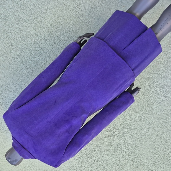 Dressbarn (Travis Ayers) Ladies Vintage Pure Silk Violet (2) PC Skirt Set